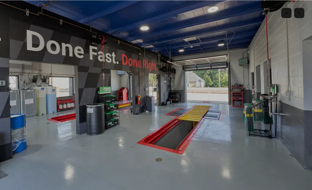Auto repair service bay